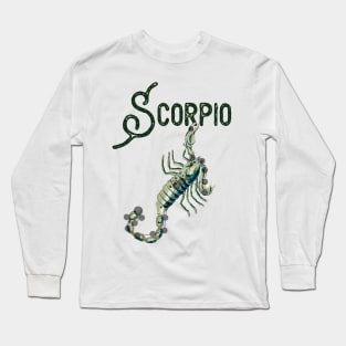 Scorpio ))(( Astrological Sign Zodiac Constellation Design Long Sleeve T-Shirt